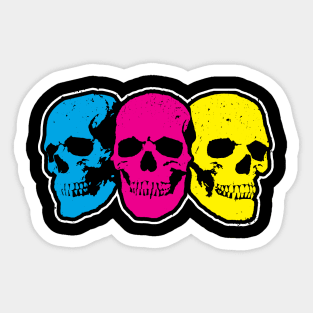 CMY Skulls Sticker